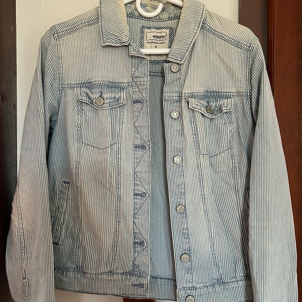Sonoma Blue and White Striped Jacket